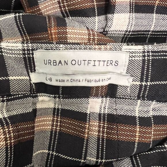 Urban Outfitters Plaid Mini Skirt Size Large (Black, Brown, White) - Picture 5 of 5